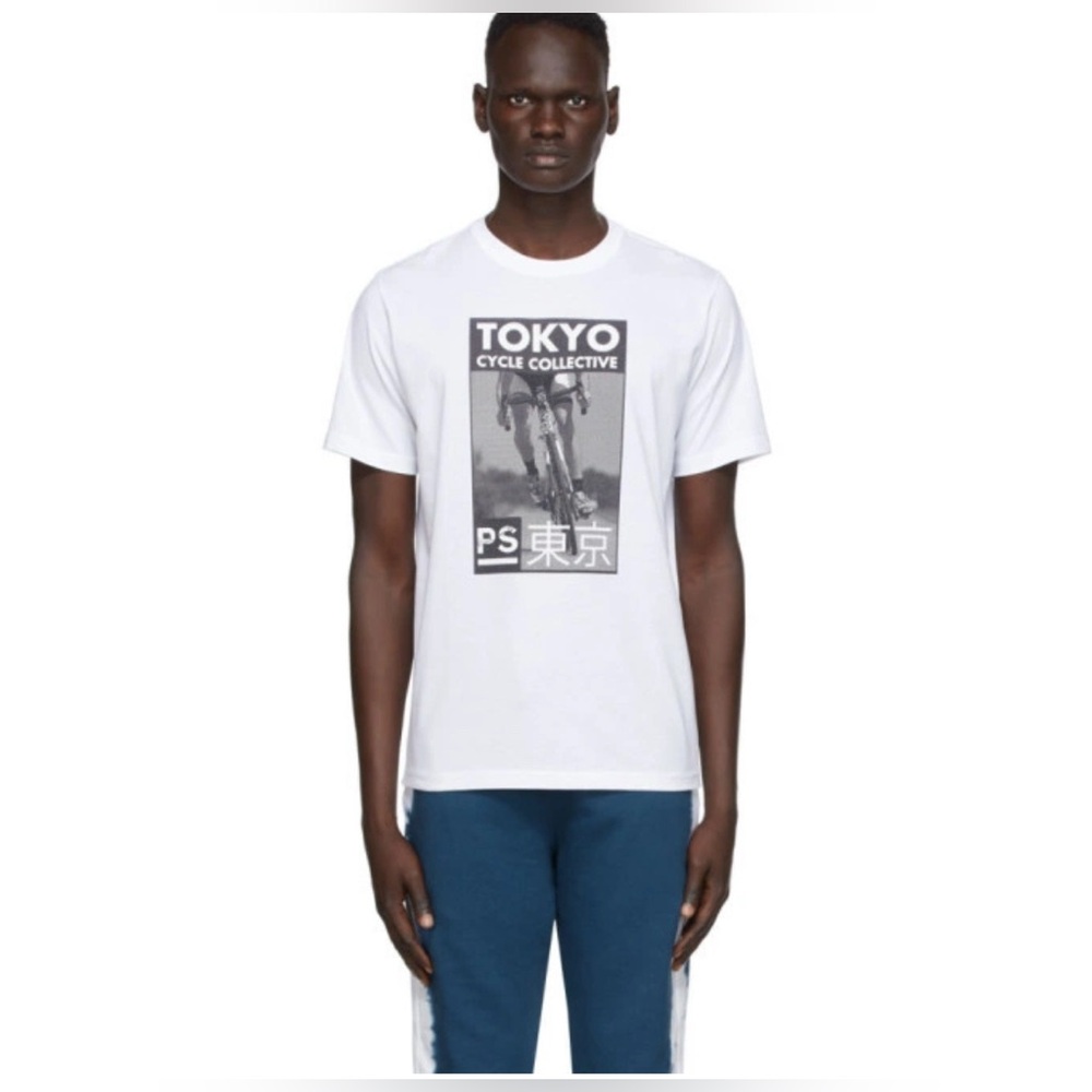 Paul Smith Tokyo Cycle Collective Print Cotton T-Shirt – Men’s Size S – BNWT